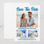 Griekenland foto save the date Griekse uitje bruil (Voorkant / Achterkant)