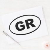 Griekenland - GR - Europees Ovale Sticker (Envelop)