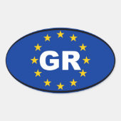 Griekenland - GR - Europese Unie Ovale Sticker (Voorkant)