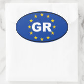 Griekenland - GR - Europese Unie Ovale Sticker (Tas)