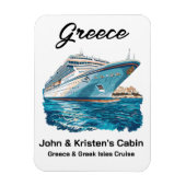 Griekenland Grieks Eiland Cruiseschip Magneet (Verticaal)