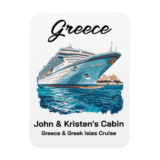 Griekenland Grieks Eiland Cruiseschip Magneet (Verticaal)