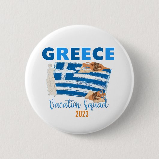 Griekenland Grieks Vakantie Europa Reizen Groep Ma Ronde Button 5,7 Cm (Voorkant)