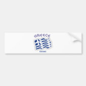 Griekenland - Griekse golfvlag Bumpersticker (Voorkant)
