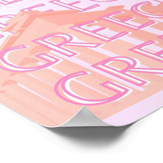 Griekenland, Griekse reiskunst, pastelreiskunst, r Poster (Hoek)