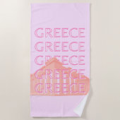 Griekenland, Griekse reiskunst, pastelreiskunst, r Strandlaken (Voorkant)