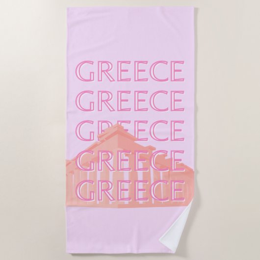 Griekenland, Griekse reiskunst, pastelreiskunst, r Strandlaken (Voorkant)