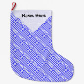 Griekenland Griekse vlag betegeld zwart gepersonal Grote Kerstsok (Voorkant)