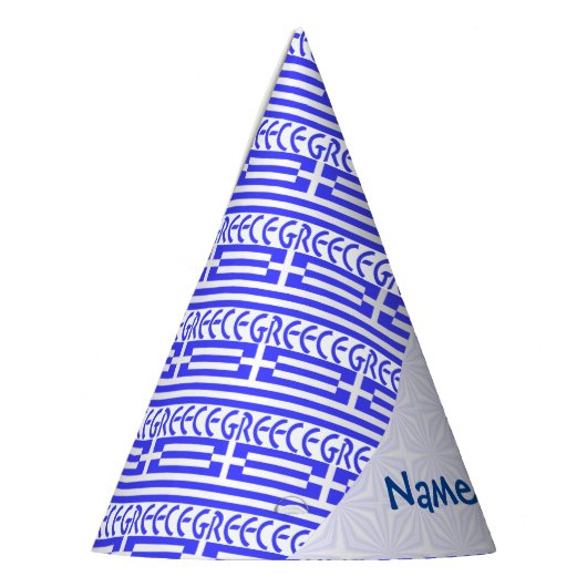 Griekenland Griekse vlag betegelde blauwe personal Feesthoedjes (Links)
