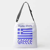 Griekenland Griekse vlag Blauwe Personalisatie Crossbody Tas (Achterkant)