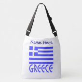 Griekenland Griekse vlag Blauwe Personalisatie Crossbody Tas (Voorkant)