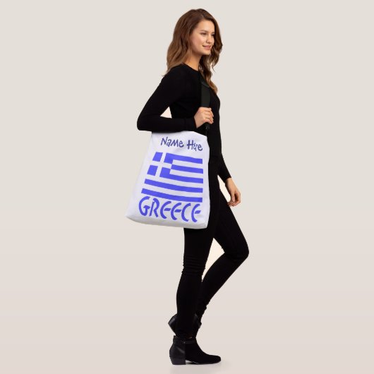 Griekenland Griekse vlag Blauwe Personalisatie Crossbody Tas (Op model)
