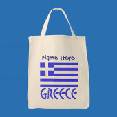 Griekenland Griekse vlag Blauwe Personalisatie Tote Bag