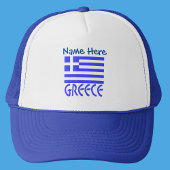 Griekenland Griekse vlag Blauwe Personalisatie Trucker Pet
