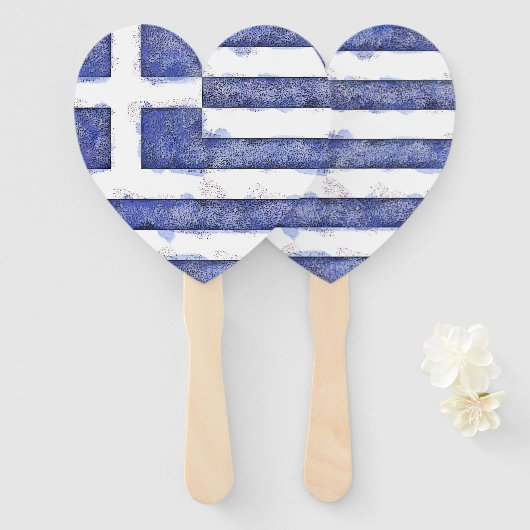 Griekenland Handwaaier (Voorkant en achterkant)