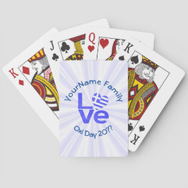 Griekenland Hart Vlag Blauw LIEFDE Gepersonaliseer Pokerkaarten