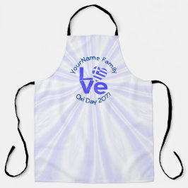 Griekenland Hart Vlag Blauw LIEFDE Gepersonaliseer Schort