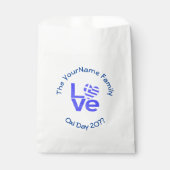 Griekenland Hart Vlag Blauwe LIEFDE Gepersonalisee Bedankzakje (Voorkant)