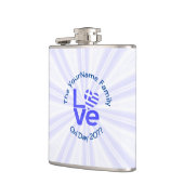 Griekenland Hart Vlag Blauwe LIEFDE Gepersonalisee Heupfles (Links)