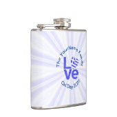 Griekenland Hart Vlag Blauwe LIEFDE Gepersonalisee Heupfles (Rechts)