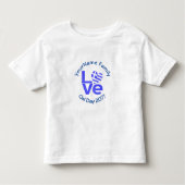 Griekenland Hart Vlag Blauwe LIEFDE Gepersonalisee Kinder Shirts (Voorkant)