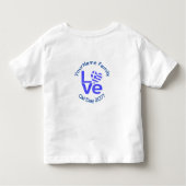Griekenland Hart Vlag Blauwe LIEFDE Gepersonalisee Kinder Shirts (Achterkant)