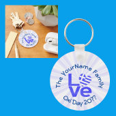 Griekenland Hart Vlag Blauwe LIEFDE Gepersonalisee Sleutelhanger