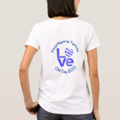 Griekenland Hart Vlag Blauwe LIEFDE Gepersonalisee T-shirt (Achterkant)