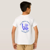 Griekenland Hart Vlag Blauwe LIEFDE Gepersonalisee T-shirt (Achterkant volledig)
