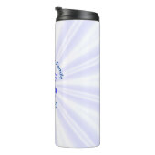 Griekenland Hart Vlag Blauwe LIEFDE Gepersonalisee Thermosbeker (Geroteerd rechts)