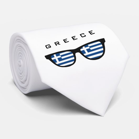Griekenland heeft aangepaste tekst en kleuren stro stropdas (Opgerold)