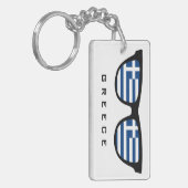 Griekenland heeft aangepaste tekst en kleurenketen sleutelhanger (Voorkant Links)