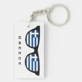 Griekenland heeft aangepaste tekst en kleurenketen sleutelhanger (achterkant)