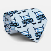 Griekenland Hellas Ice Hockey Flag Logo Stropdas (Opgerold)