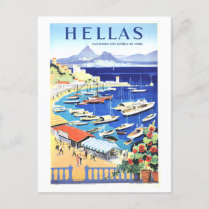  Griekenland (Hellas) Travel Poster Briefkaart