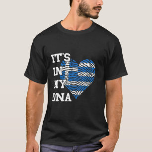 Griekenland Het zit in mijn DNA Griekse vlag Hart T-shirt
