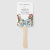 Griekenland Huwelijk Weekend Welkom Route Handwaaier (Achterkant)