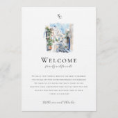 Griekenland Huwelijk Weekend Welkom Route Menu (Voorkant)