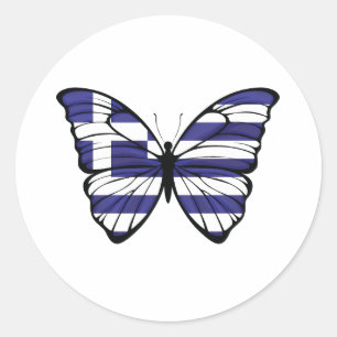 Griekenland Hypolimnas Butterfly Ronde Sticker