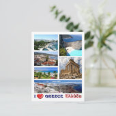 Griekenland - I Love - Briefkaart (Staand voorkant)