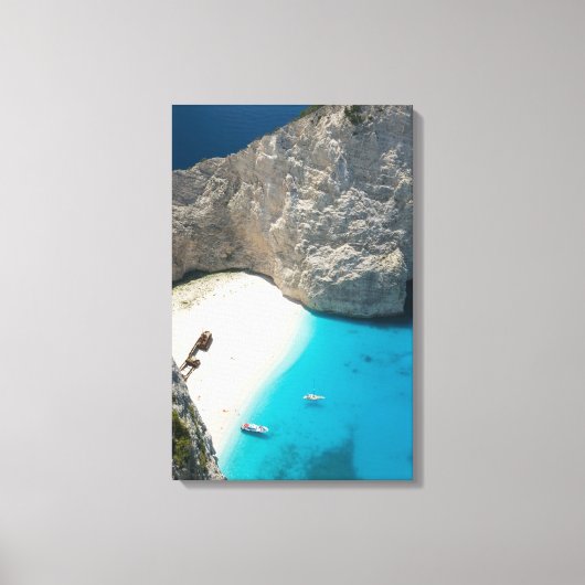 GRIEKENLAND, Ionische eilanden, ZAKYNTHOS, SHIPWRE Canvas Afdruk (Voorkant)