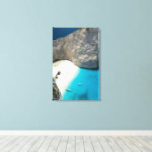 GRIEKENLAND, Ionische eilanden, ZAKYNTHOS, SHIPWRE Canvas Afdruk (Insitu (Houten vloer))