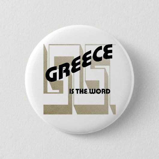 GRIEKENLAND IS HET WOORD RONDE BUTTON 5,7 CM (Voorkant)