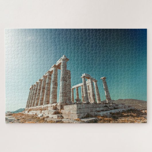 Griekenland. Kaap Sounion - Ruins van een oude tem Legpuzzel (Horizontaal)