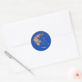 Griekenland Kaart Sticker (Envelop)