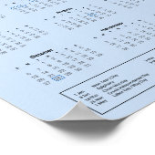 Griekenland Kalender met Grieks Feestdagen 2024 Do Poster (Hoek)