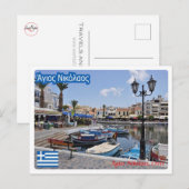 Griekenland - Kreta - Agios Nikolaos - Briefkaart (Voorkant / Achterkant)