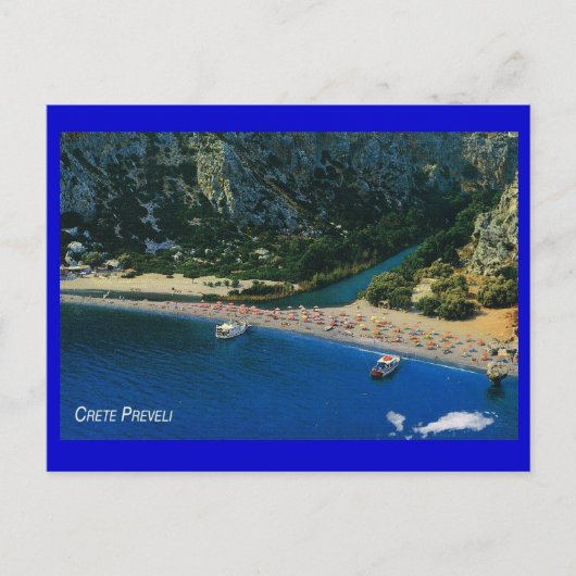 Griekenland, Kreta, strand Preveli, Middellandse Z Briefkaart (Voorkant)