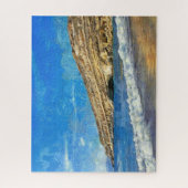 Griekenland. Kreta. Zee golven die aan land komen. Legpuzzel (Verticaal)