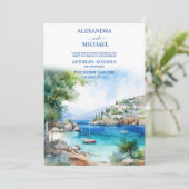 Griekenland landschap Santorini bruiloft Kaart (Staand voorkant)